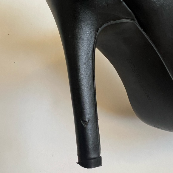 BCBGeneration Black Leather High Heel Booties 6.5 M - Picture 14 of 16